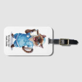 Krankenschwester mit lustigem Text für Katzenliebh Gepäckanhänger (Vorderseite (Horizontal))