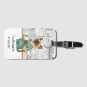 Krankenschwester mit lustigem Text für Katzenliebh Gepäckanhänger (Vorderseite (Horizontal))