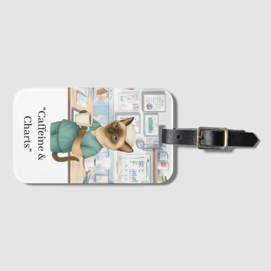 Krankenschwester mit lustigem Text für Katzenliebh Gepäckanhänger (Vorderseite (Horizontal))