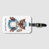 Krankenschwester mit lustigem Text für Katzenliebh Gepäckanhänger (Vorderseite (Horizontal))