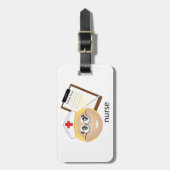 Krankenschwester mit medizinischer Zwischenablage  Gepäckanhänger (Vorderseite vertikal)