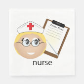 Krankenschwester mit medizinischer Zwischenablage  Serviette (Vorderseite)