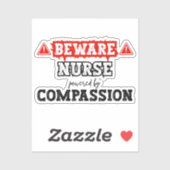 Krankenschwester mit Mitgefühl | Krankenpflege und Aufkleber (Blatt)