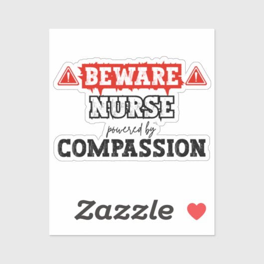 Krankenschwester mit Mitgefühl | Krankenpflege und Aufkleber (Blatt)