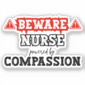 Krankenschwester mit Mitgefühl | Krankenpflege und Aufkleber (Vorderseite)