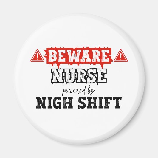 Krankenschwester mit Nachtverschiebung | Krankenpf Magnet (Vorne)