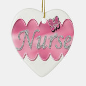 Krankenschwester mit Schmetterling Keramikornament (Rechts)