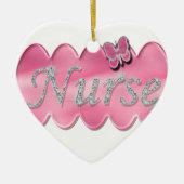 Krankenschwester mit Schmetterling Keramikornament (Vorne)