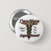 Krankenschwester mit SuperPower Button (Vorne & Hinten)