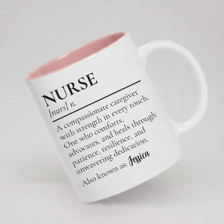 Krankenschwester | Moderne Skript Krankenschwester Zweifarbige Tasse
