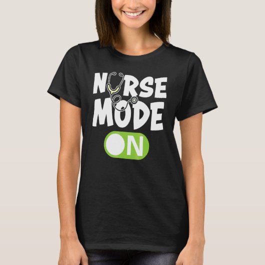 Krankenschwester-Modus Ein Rn Krankenschwester Leb T-Shirt (Vorderseite)