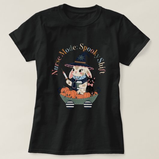 Krankenschwester-Modus Grusel-Schicht T-Shirt (Design vorne)