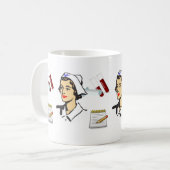 Krankenschwester Mug Kaffeetasse (Vorderseite Links)