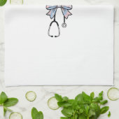 Krankenschwester-Mutter-Baby-Blumen-Schleife-Shirt Geschirrtuch (Gefaltet)