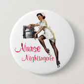 Krankenschwester-Nachtigall Button-Oben Button (Vorderseite)