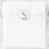 Krankenschwester Name Stethoskop Aufkleber (Tasche)