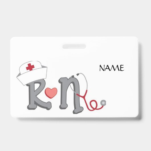 Krankenschwester Namensschild Ausweis (Vorderseite)