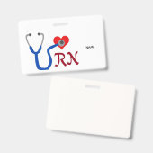 Krankenschwester Namensschild Ausweis (Vorder- & Rückseite)