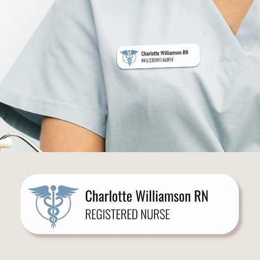 Krankenschwester Namensschild ID-Ausweis Logo Grau