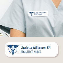 Krankenschwester Namensschild ID-Ausweis Logo Navy
