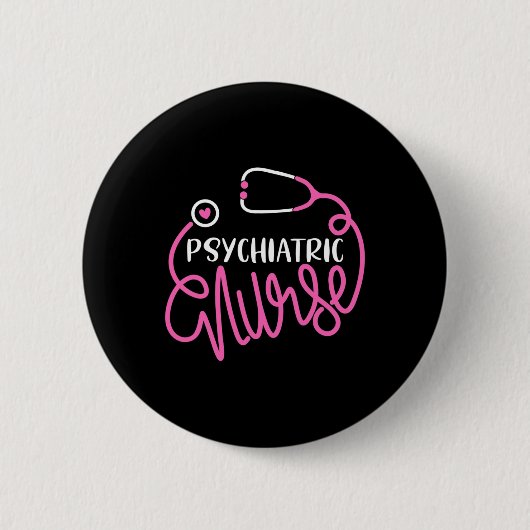 Krankenschwester - niedliche Kinderheilkunde Psych Button (Vorderseite)