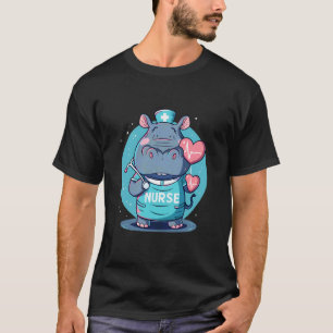 Krankenschwester Nilpferd Krankenschwester Anerken T-Shirt