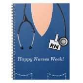 Krankenschwester-Notizbuch scheuern Spitzenentwurf Notizblock (Vorderseite)