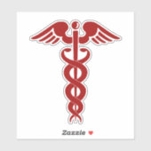 Krankenschwester oder Arzt Caduceus Aufkleber (Blatt)