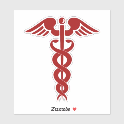 Krankenschwester oder Arzt Caduceus Aufkleber (Blatt)