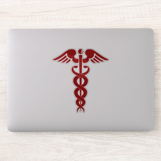 Krankenschwester oder Arzt Caduceus Aufkleber (Computer)