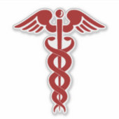 Krankenschwester oder Arzt Caduceus Aufkleber (Vorderseite)