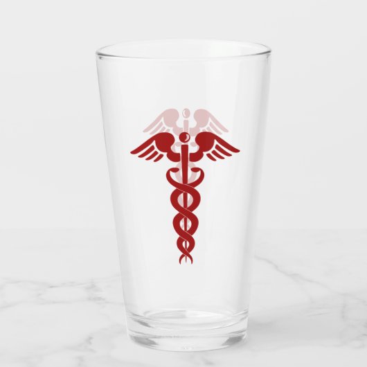 Krankenschwester oder Arzt Caduceus Glas (Rückseite)