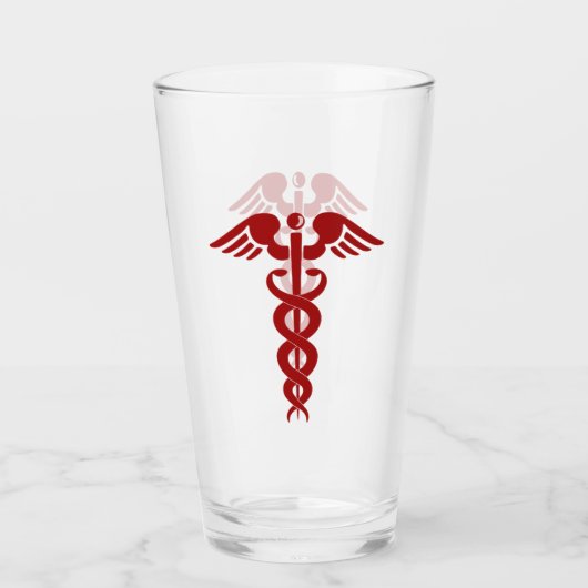 Krankenschwester oder Arzt Caduceus Glas (Vorderseite)