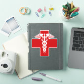 Krankenschwester oder Ärztin Caduceus Cross Aufkleber (iPad Hülle)