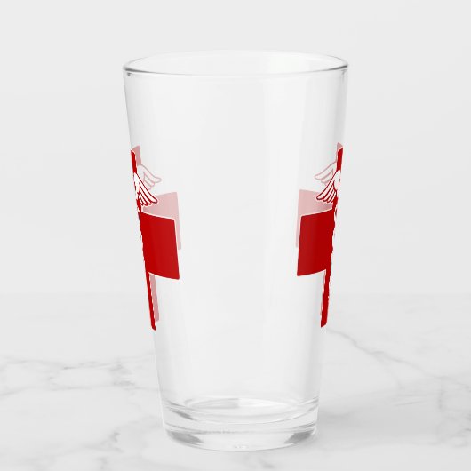Krankenschwester oder Ärztin Caduceus Cross Glas (Links)