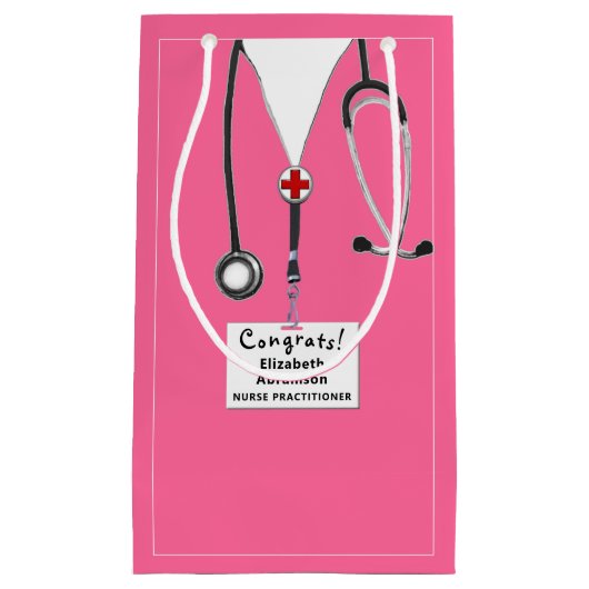 Krankenschwester oder Glückwunsch eines Arztes Kleine Geschenktüte (Vorderseite)