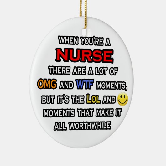 Krankenschwester ... OMG WTF LOL Keramikornament (Rechts)