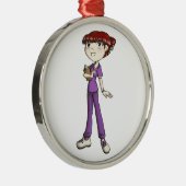 Krankenschwester Ornament Aus Metall (Rechts)