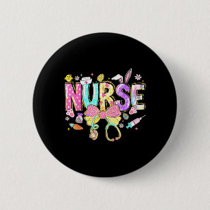 Krankenschwester Ostertag Niedlich Kokett Stethosk Button
