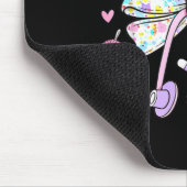 Krankenschwester Ostertag Niedlich Kokett Stethosk Mousepad (Ecke)