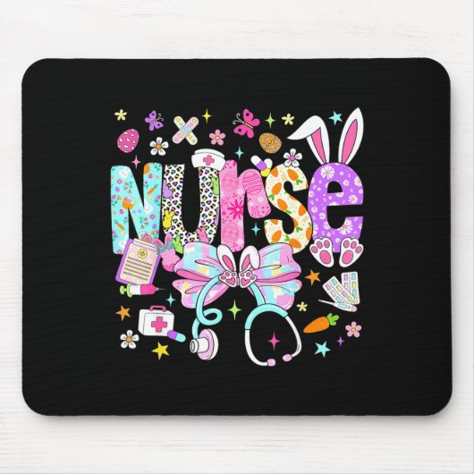 Krankenschwester Ostertag süße Kokette Stethoskop Mousepad (Vorne)