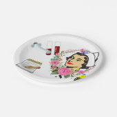 Krankenschwester Papierplatten Pappteller (Schrägansicht)