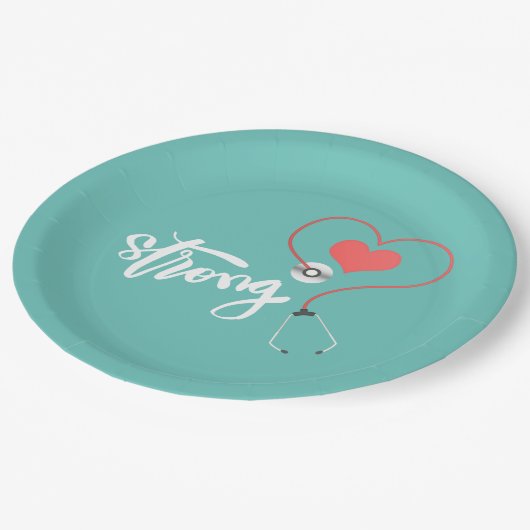 Krankenschwester Pappteller (Schrägansicht)