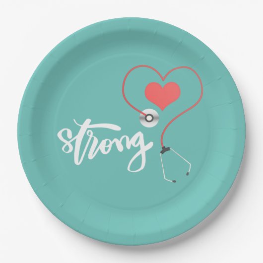 Krankenschwester Pappteller (Vorderseite)