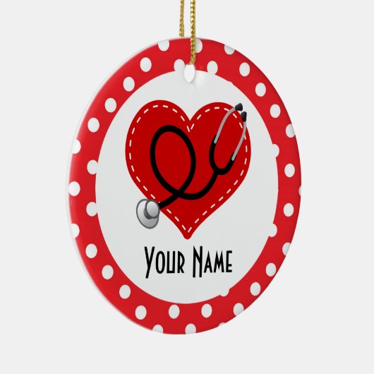 Krankenschwester-personalisierte Keramikornament (Rechts)