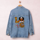 Krankenschwester Pflege Black Girl Magic Juneteent Jeansjacke (Hangar)
