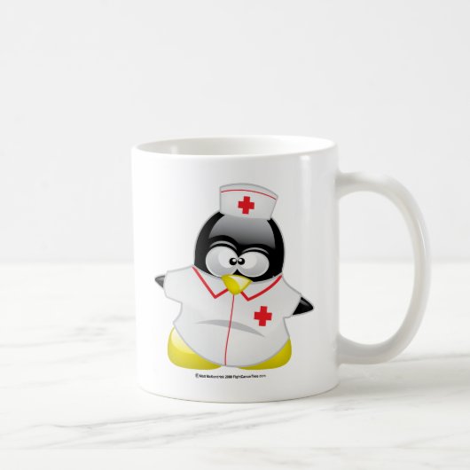 Krankenschwester-Pinguin Kaffeetasse (Rechts)