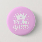 Krankenschwester pink süßes Geschenk einfache Kron Button (Vorderseite)