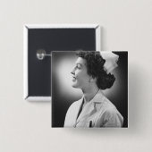 Krankenschwester posierend button (Vorne & Hinten)