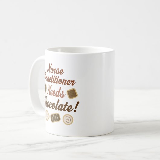 Krankenschwester-Praktiker benötigt Schokolade Kaffeetasse (Vorderseite Links)